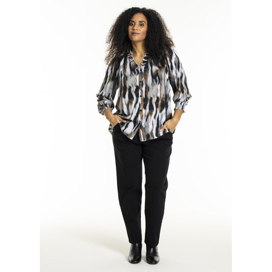 Studio SBonni Shirt Shirt Black with grey/sand skies