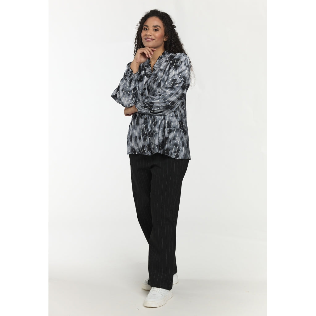 Studio SBonni Shirt Shirt Black grey batik