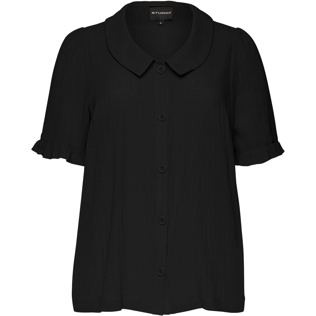 Studio SBridget shirt jacket with short sleeve Shirt Jacket Black