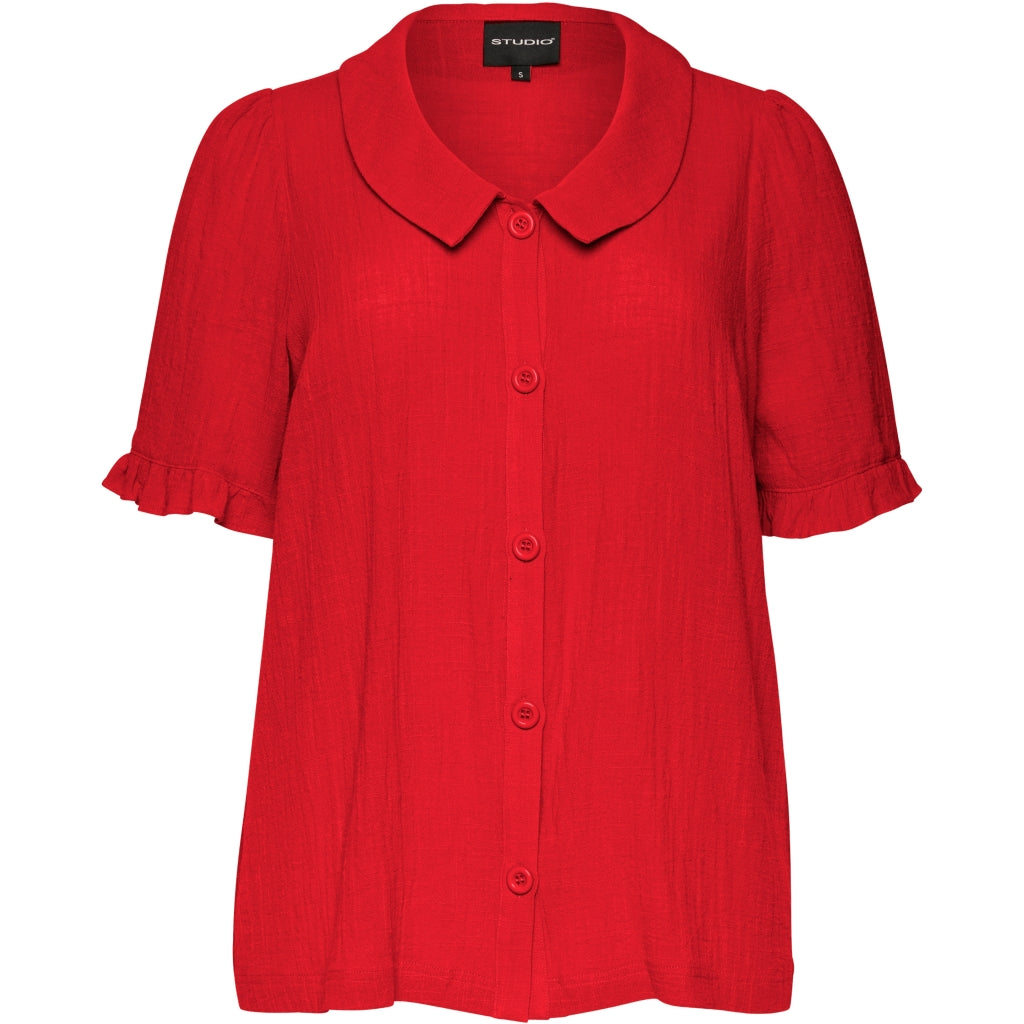 Studio SBridget shirt jacket with short sleeve Shirt Jacket Red