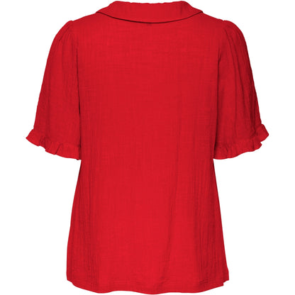 Studio SBridget shirt jacket with short sleeve Shirt Jacket Red