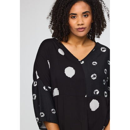 Studio SCara Dress Tunic Black with dots