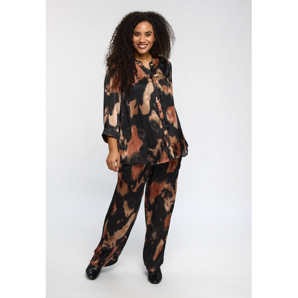 Studio SCharlotte Shirt Shirt Black with brown shades