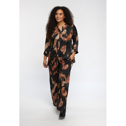 Studio SCharlotte Shirt Shirt Black with brown shades