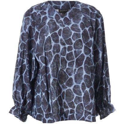 Studio SDasie Blouse with long sleeve Blouse Blue giraf