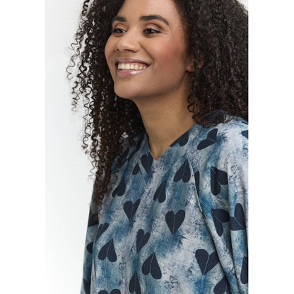 Studio SDasie Blouse with long sleeve Blouse Navy hearts