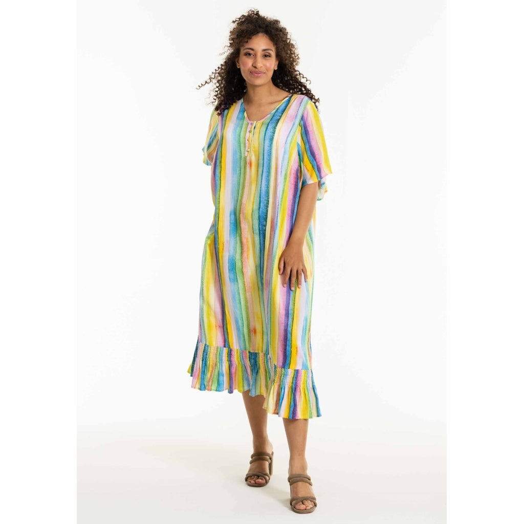 Studio SDidia Dress Dress Green/yellow stripes