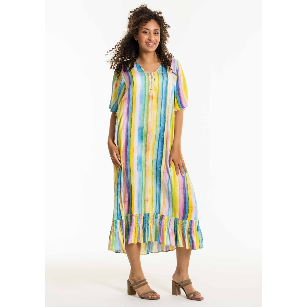 Studio SDidia Dress Dress Green/yellow stripes