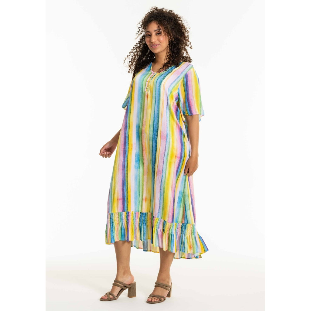 Studio SDidia Dress Dress Green/yellow stripes