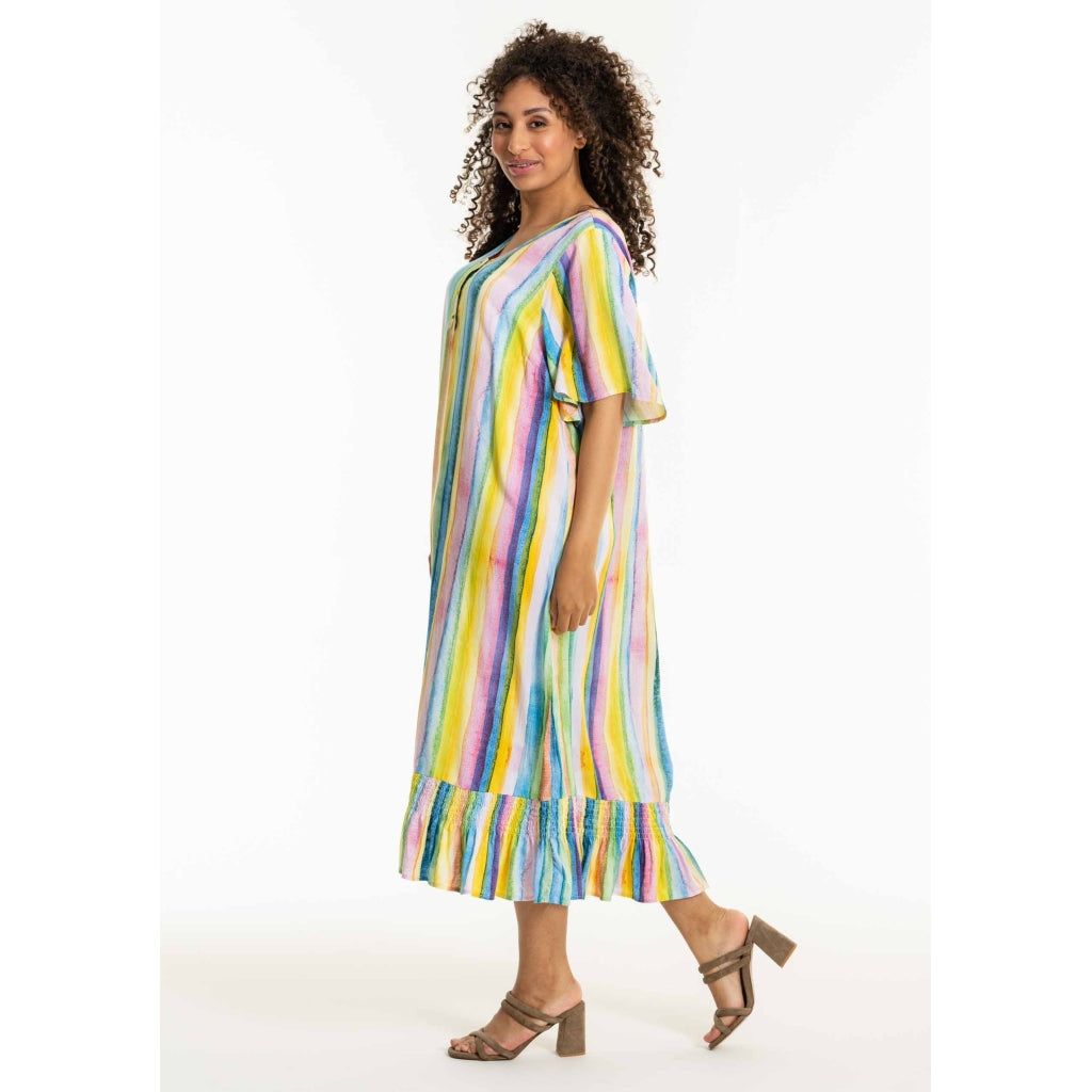 Studio SDidia Dress Dress Green/yellow stripes