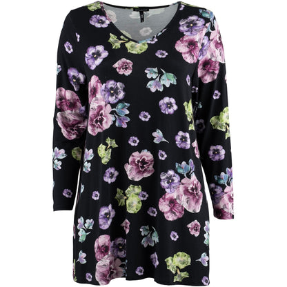 Studio SDitte Tunic Tunic Black with purple flowers