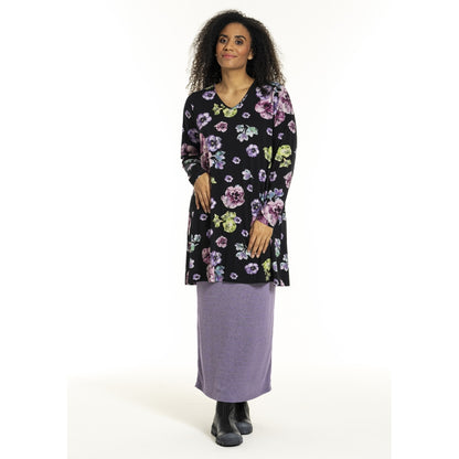 Studio SDitte Tunic Tunic Black with purple flowers