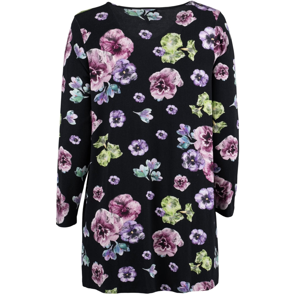 Studio SDitte Tunic Tunic Black with purple flowers