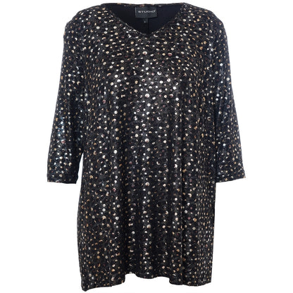 Studio SDitte Tunic Tunic Black with camel patterns