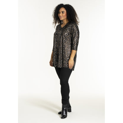 Studio SDitte Tunic Tunic Black with camel patterns
