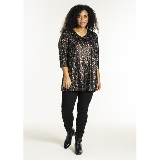 Studio SDitte Tunic Tunic Black with camel patterns