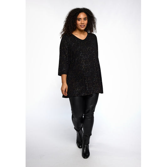 Studio SDitte Tunic Tunic Black with gold/silver dots