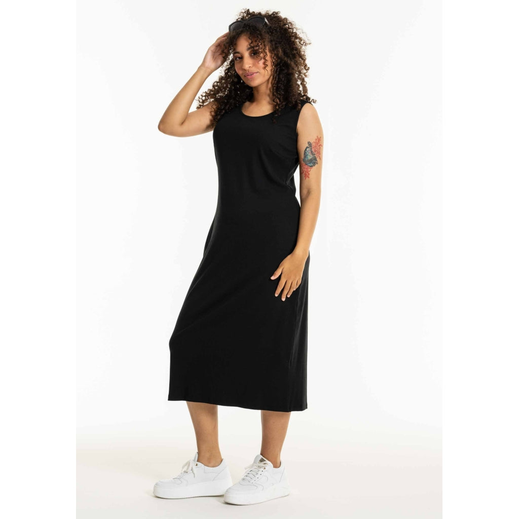 Studio SDolly Tight long rib dress Long Dress Black