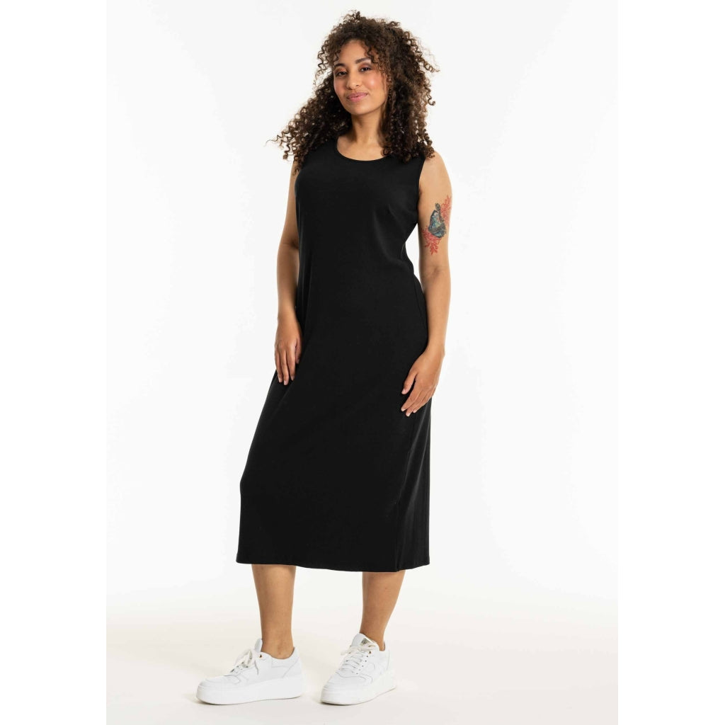 Studio SDolly Tight long rib dress Long Dress Black