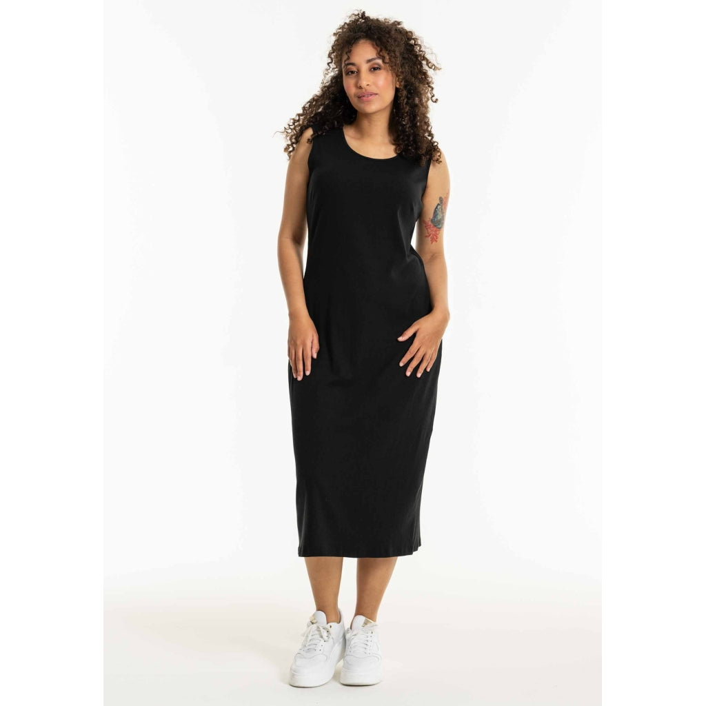 Studio SDolly Tight long rib dress Long Dress Black