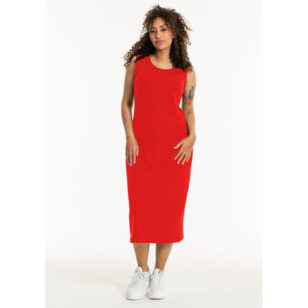 Studio SDolly Tight long rib dress Long Dress Red