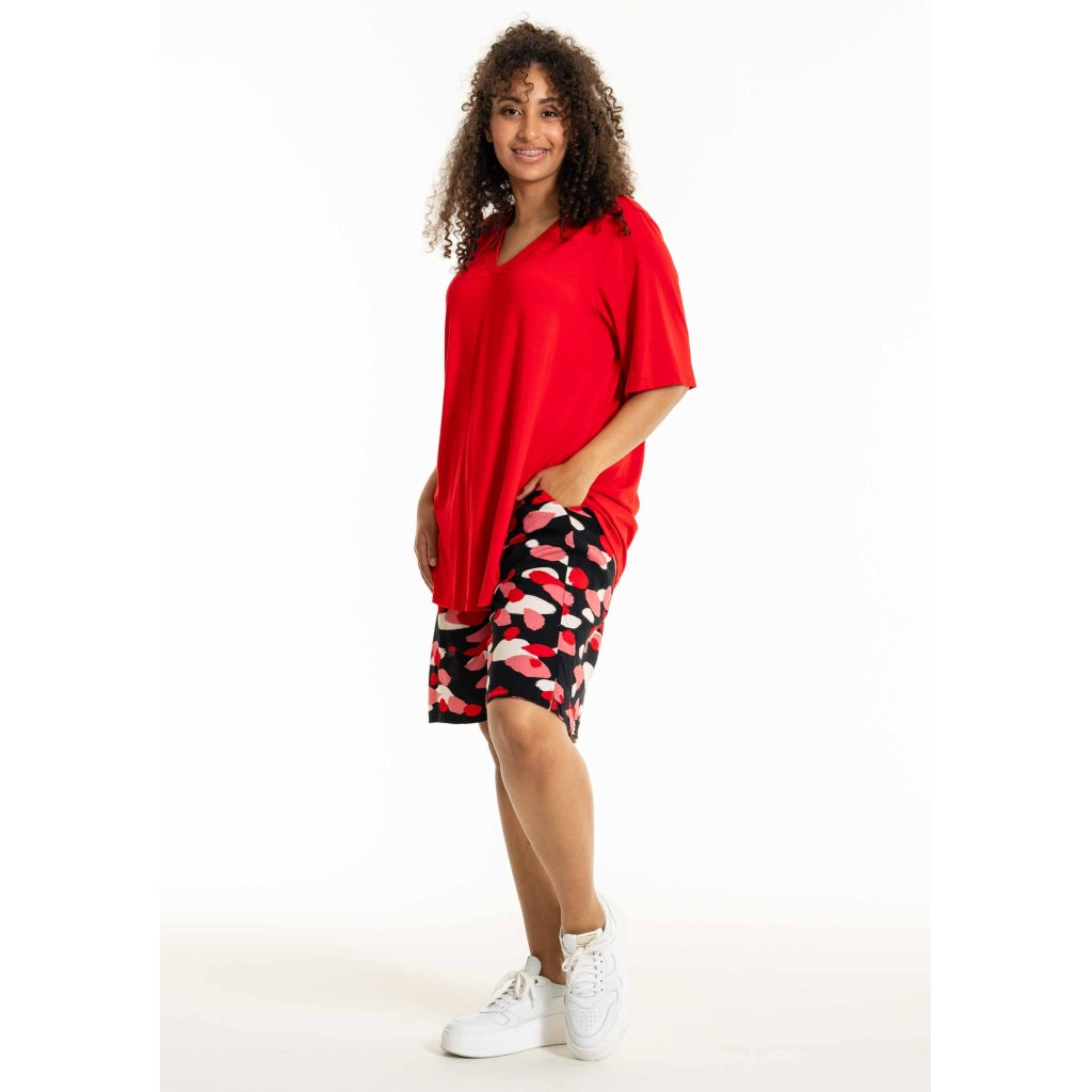 Studio SDonia Shorts Shorts Black with red oval design