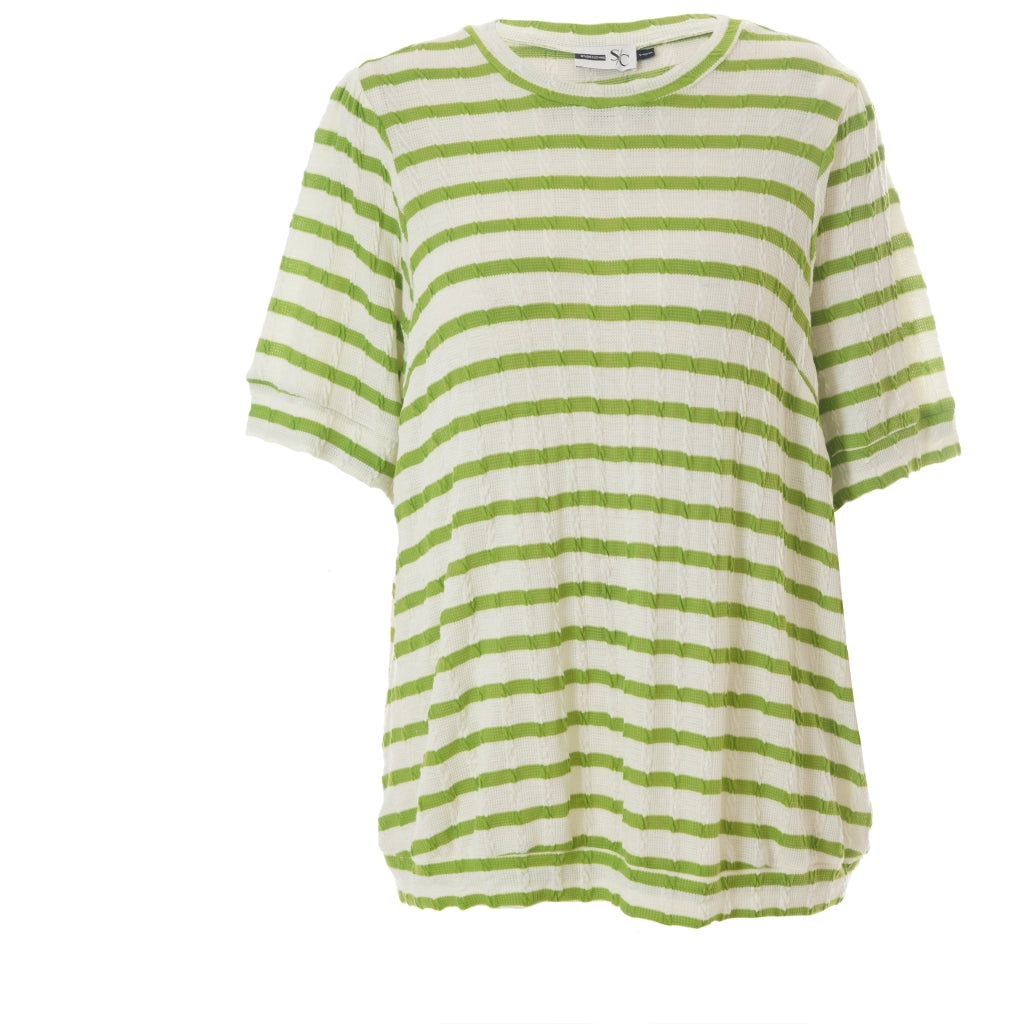 Studio SDorette Blouse Blouse Green/White Stripes