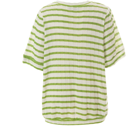 Studio SDorette Blouse Blouse Green/White Stripes