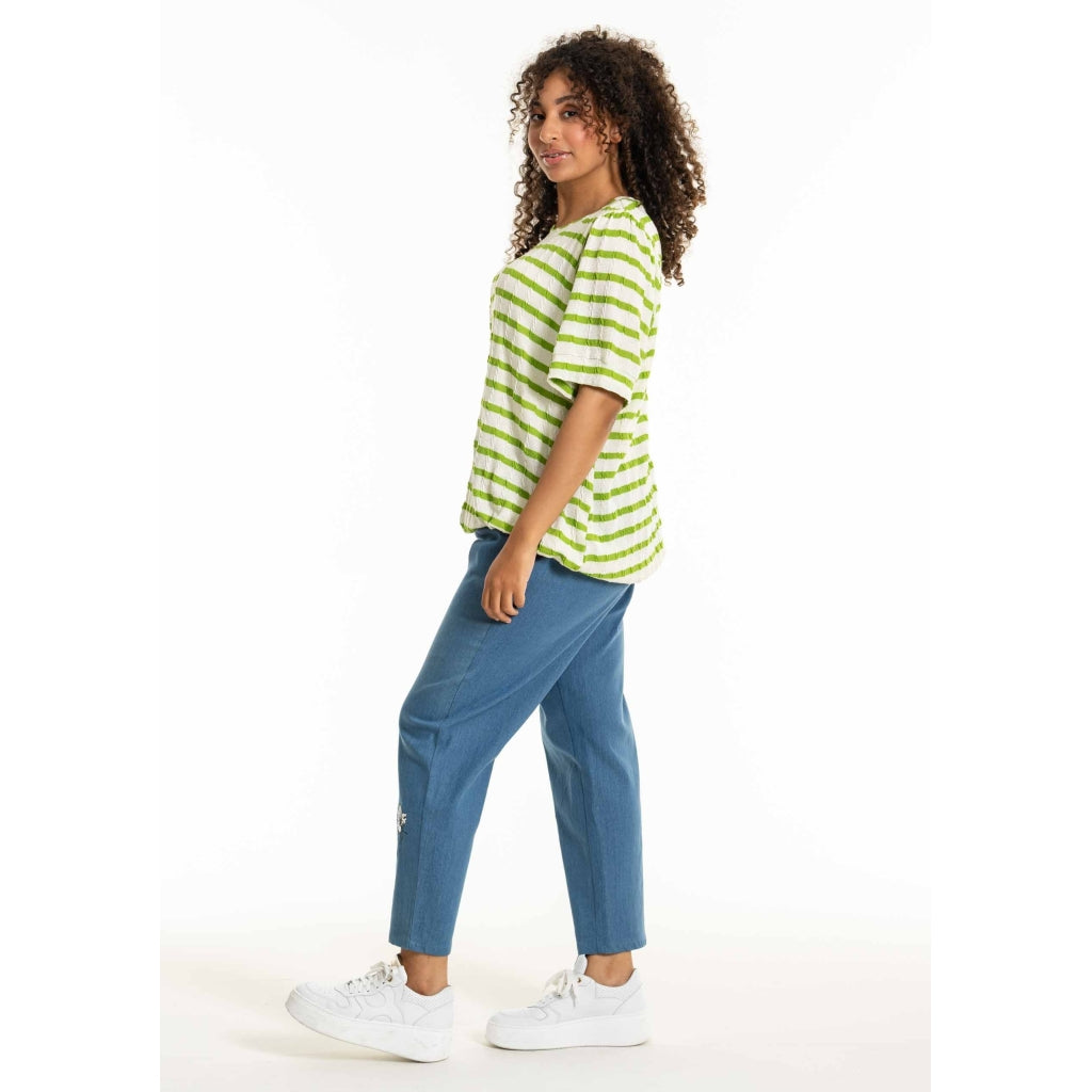 Studio SDorette Blouse Blouse Green/White Stripes