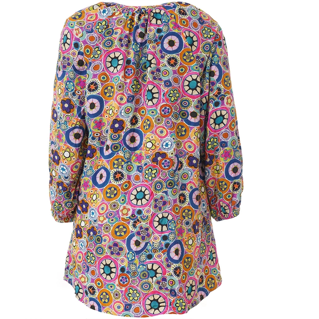 Studio SDorine Tunic with long sleeve Tunic Circle multicolor print