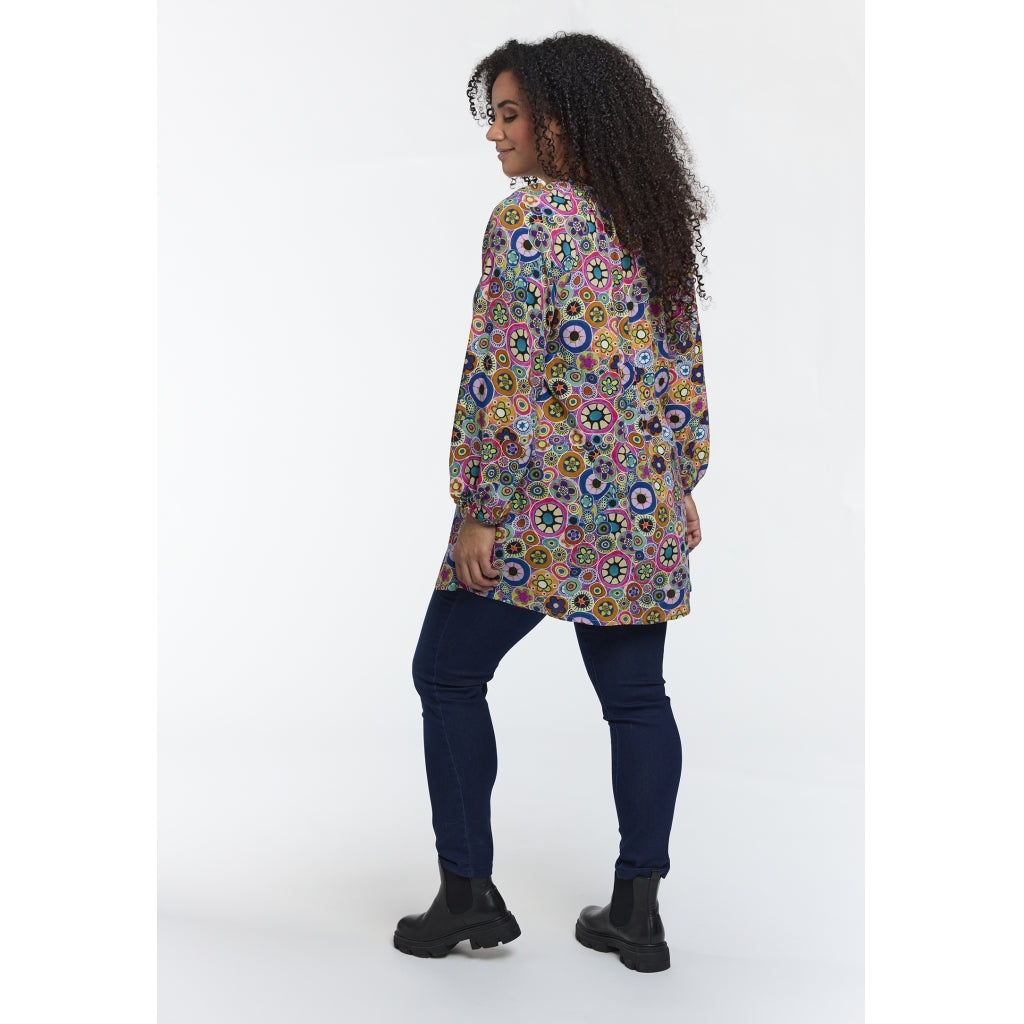 Studio SDorine Tunic with long sleeve Tunic Circle multicolor print