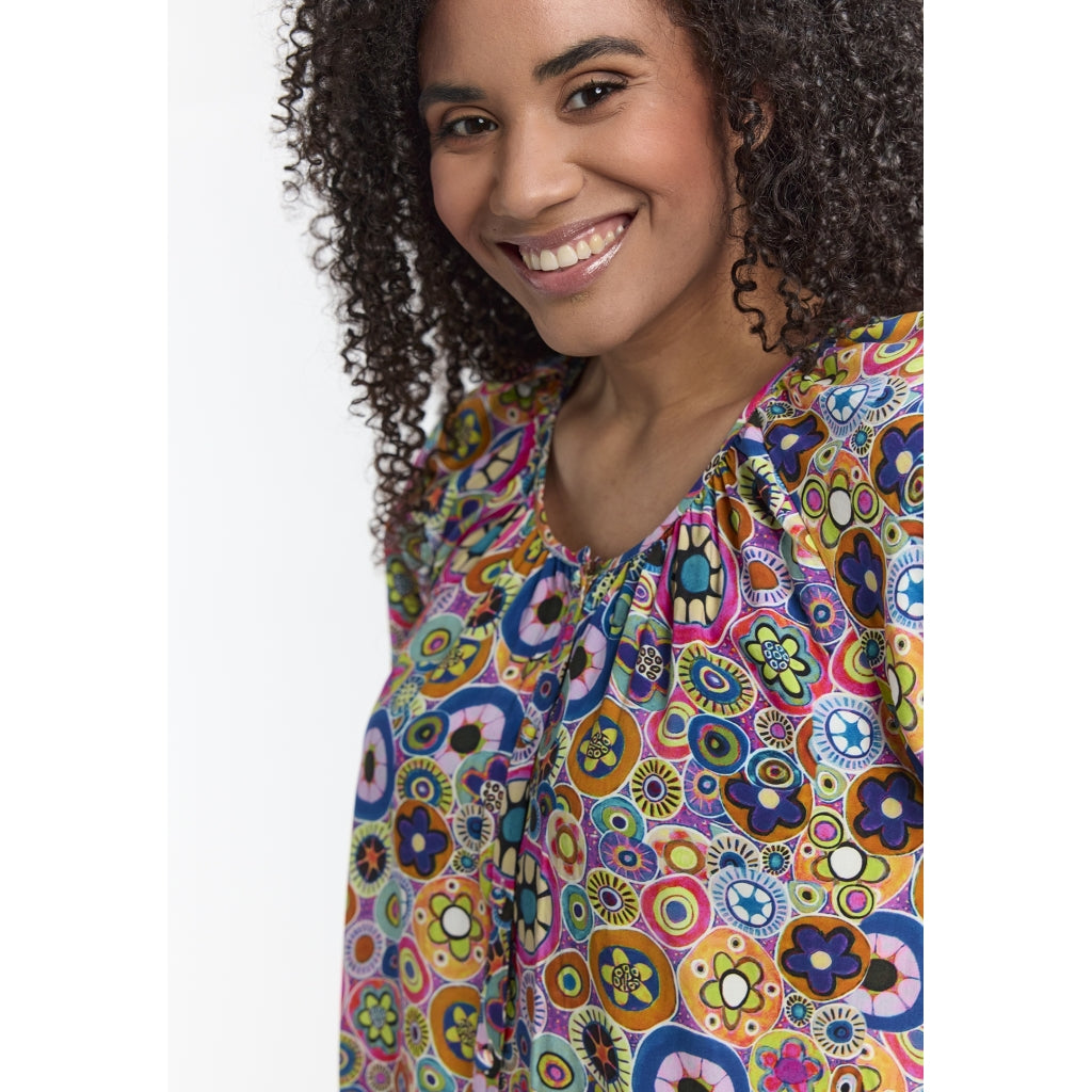 Studio SDorine Tunic with long sleeve Tunic Circle multicolor print