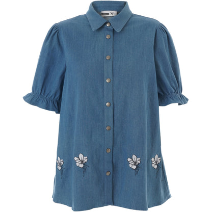 Studio SDung Denim Blouse Dress Denim Blue