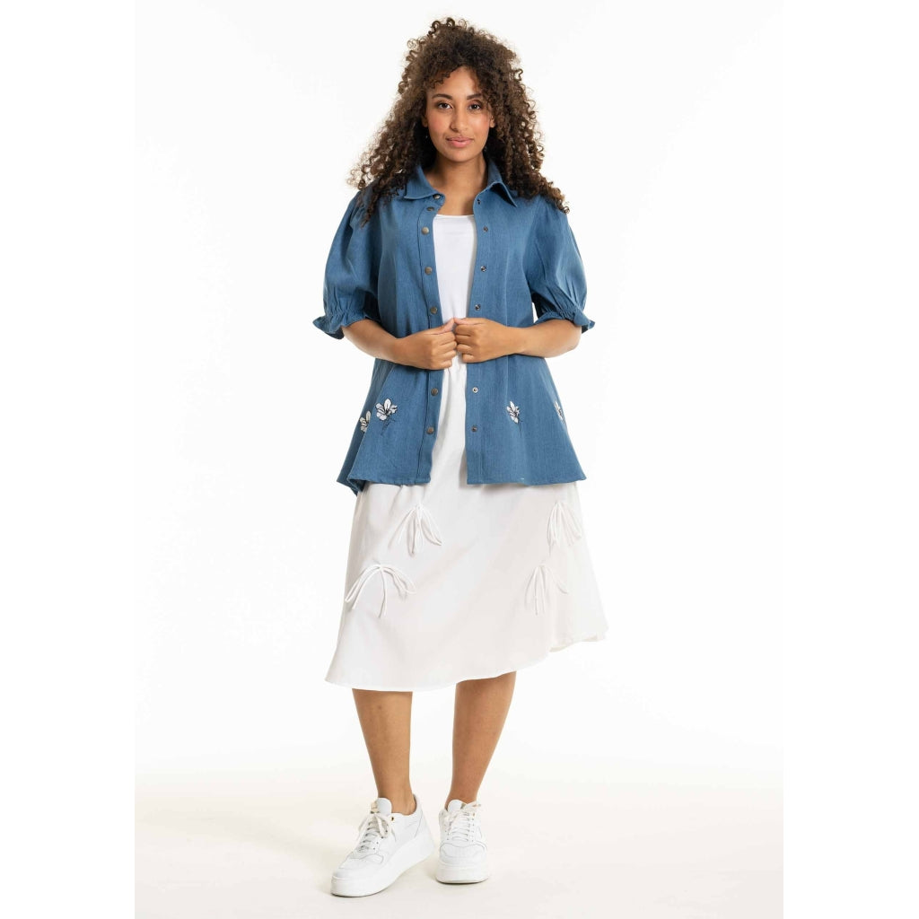 Studio SDung Denim Blouse Dress Denim Blue