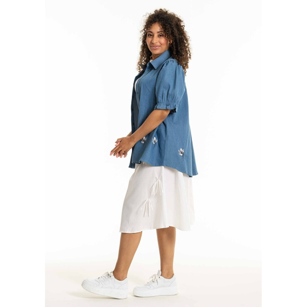 Studio SDung Denim Blouse Dress Denim Blue