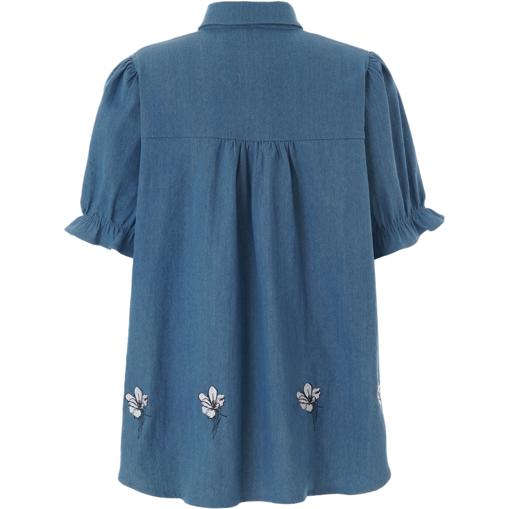 Studio SDung Denim Blouse Dress Denim Blue