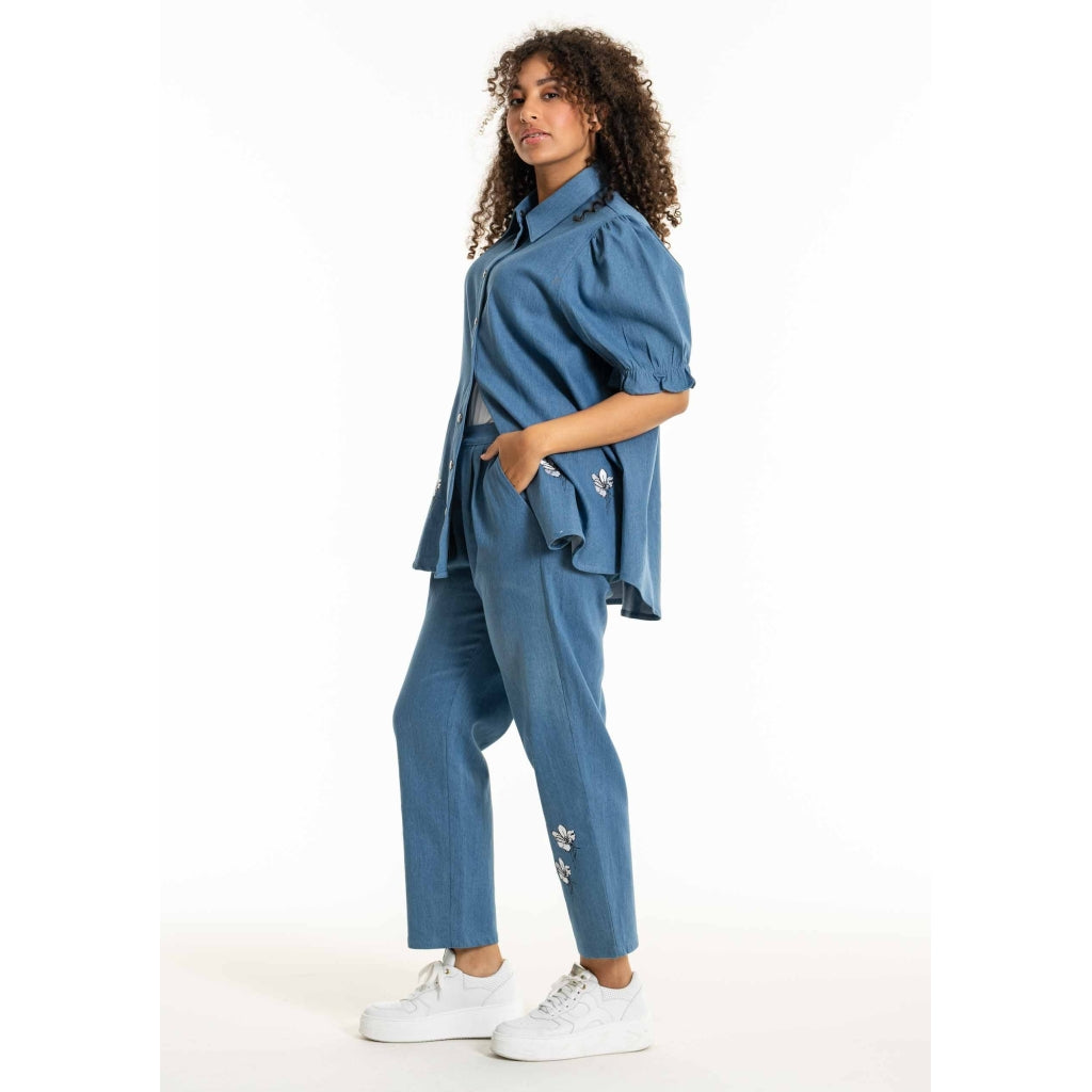 Studio SDung Denim Blouse Dress Denim Blue