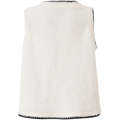 Studio SElina Vest Vest Off-white with black