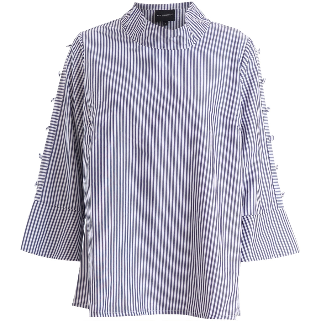 Studio SEllen Blouse with stripes Blouse Blue/White stripe