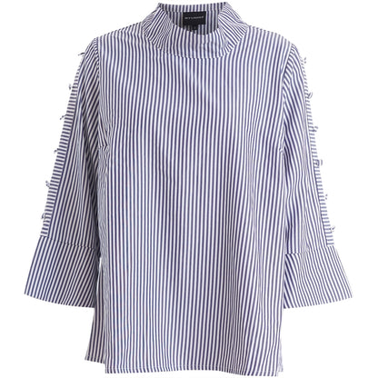 Studio SEllen Blouse with stripes Blouse Blue/White stripe