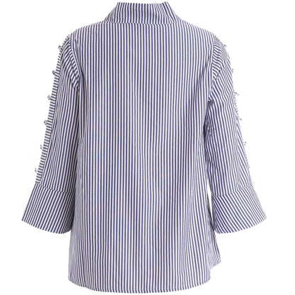 Studio SEllen Blouse with stripes Blouse Blue/White stripe