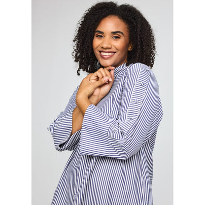 Studio SEllen Blouse with stripes Blouse Blue/White stripe