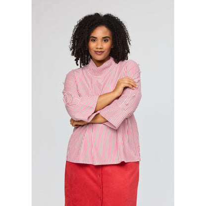 Studio SEllen Blouse with stripes Blouse Red/White stripe