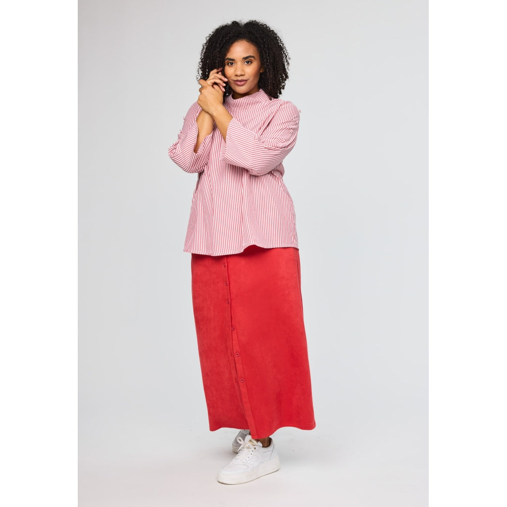 Studio SEllen Blouse with stripes Blouse Red/White stripe