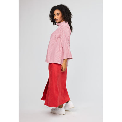 Studio SEllen Blouse with stripes Blouse Red/White stripe