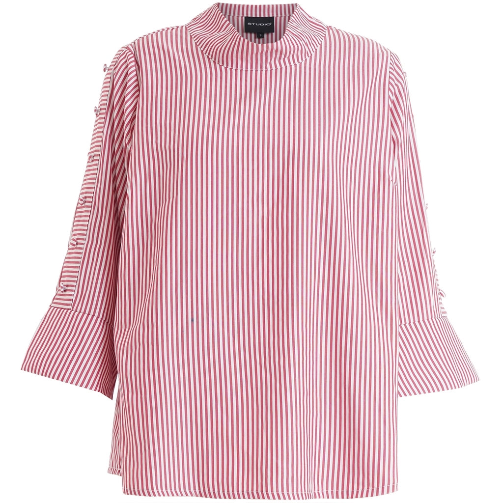 Studio SEllen Blouse with stripes Blouse Red/White stripe