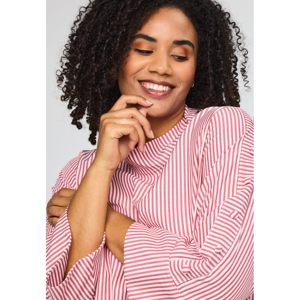 Studio SEllen Blouse with stripes Blouse Red/White stripe