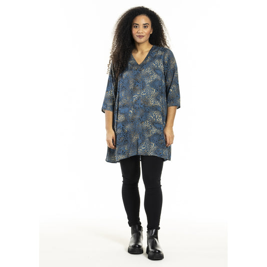 Studio SElma Shirt Shirt Blue gold leo