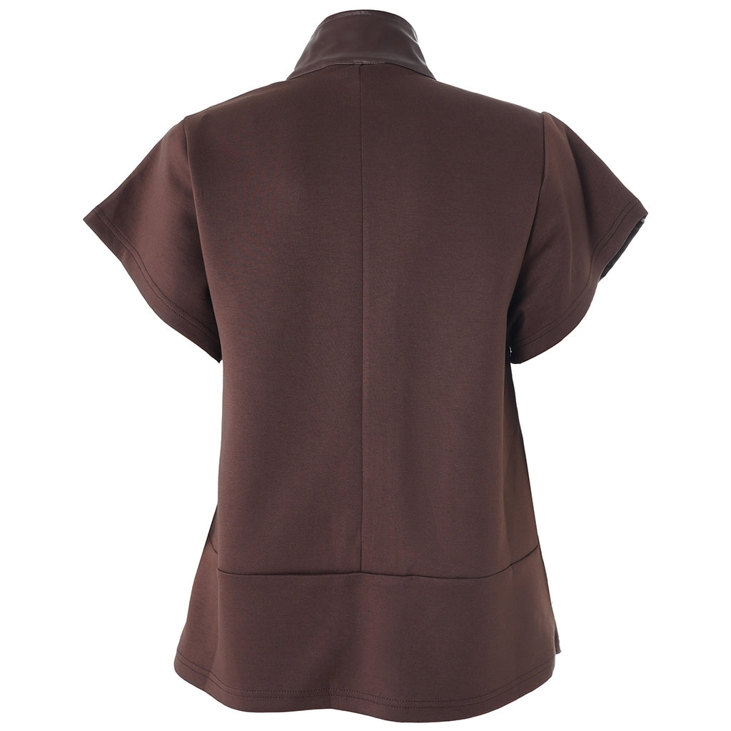 Studio SEloria Jacket with short sleeves Jacket Brown
