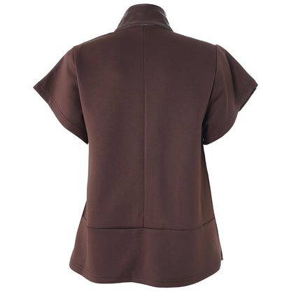 Studio SEloria Jacket with short sleeves Jacket Brown